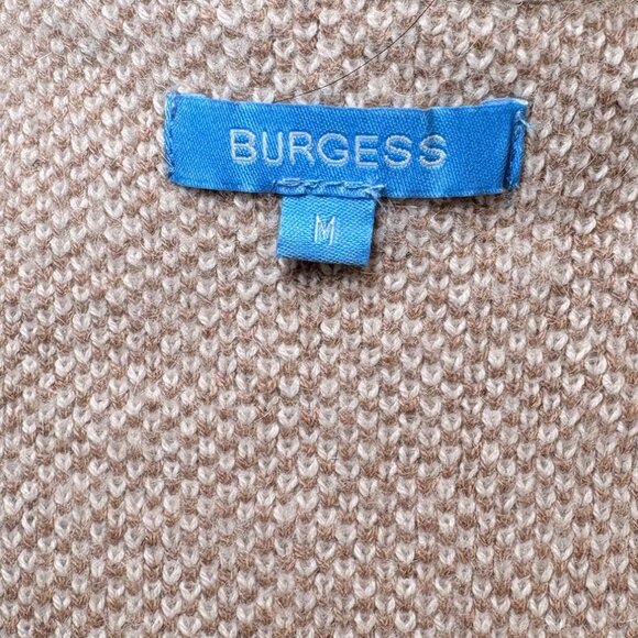 Burgess St. Moritz Open Coat, Cotton/Cashmere/Mohair Animal Print Cardigan, M - Picture 5 of 7